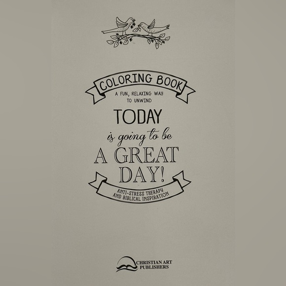“Today is going to be a a great day” Adult Coloring Book with colored pencils - Picture 2 of 4